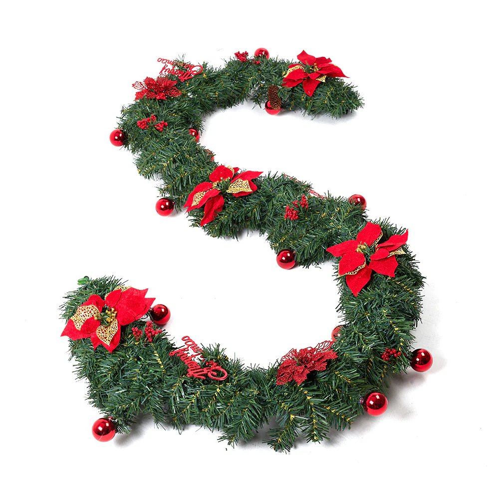 Lifeideas 2.7m Pre-lit Artificial Christmas Garland Decorations - Image 4