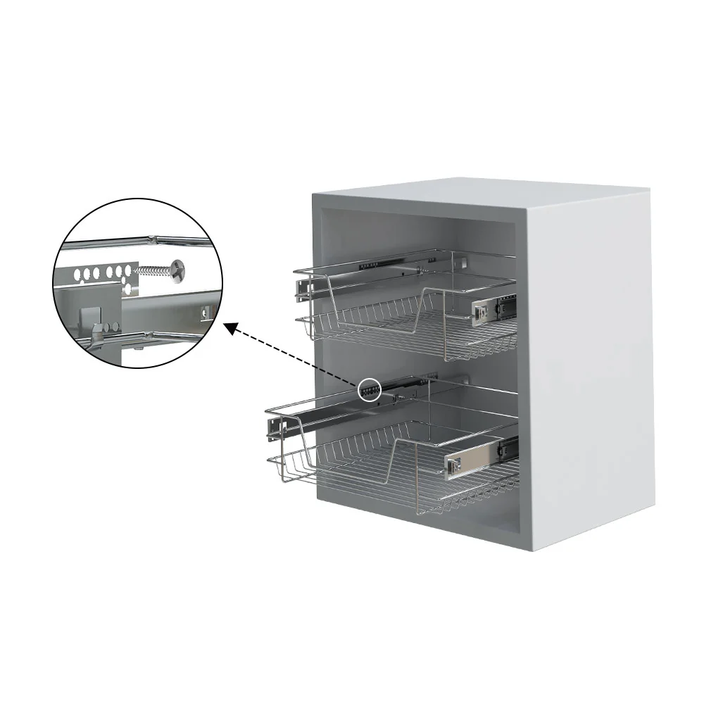 Lifeideas 2 Pack Metal Sliding Wire Baskets for Kitchen Cabinets - Image 4
