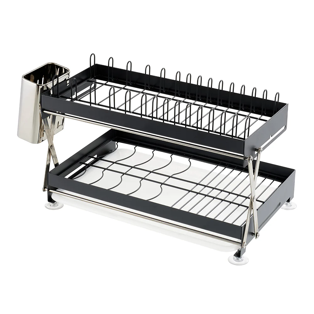 Lifeideas 2-Tier Carbon Steel Dish Drainer - Image 4