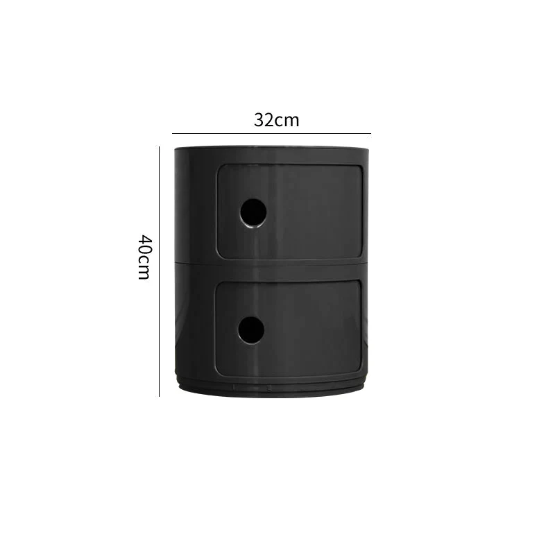Lifeideas 2-Tier Cylindrical Plastic Drawer Unit - Image 3