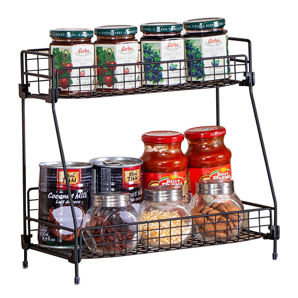 Lifeideas 2-Tier Free-Standing Spice Rack & Organizer - Image 3