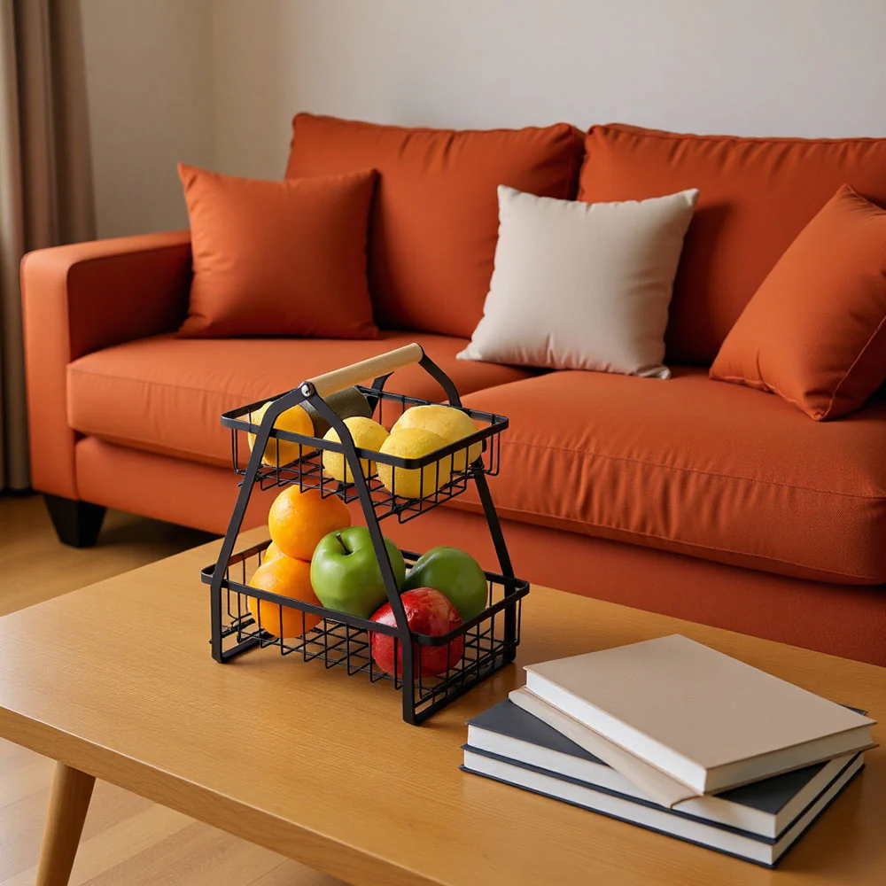 Lifeideas 2-Tier Removable Fruit and Vegetable Basket - Image 2