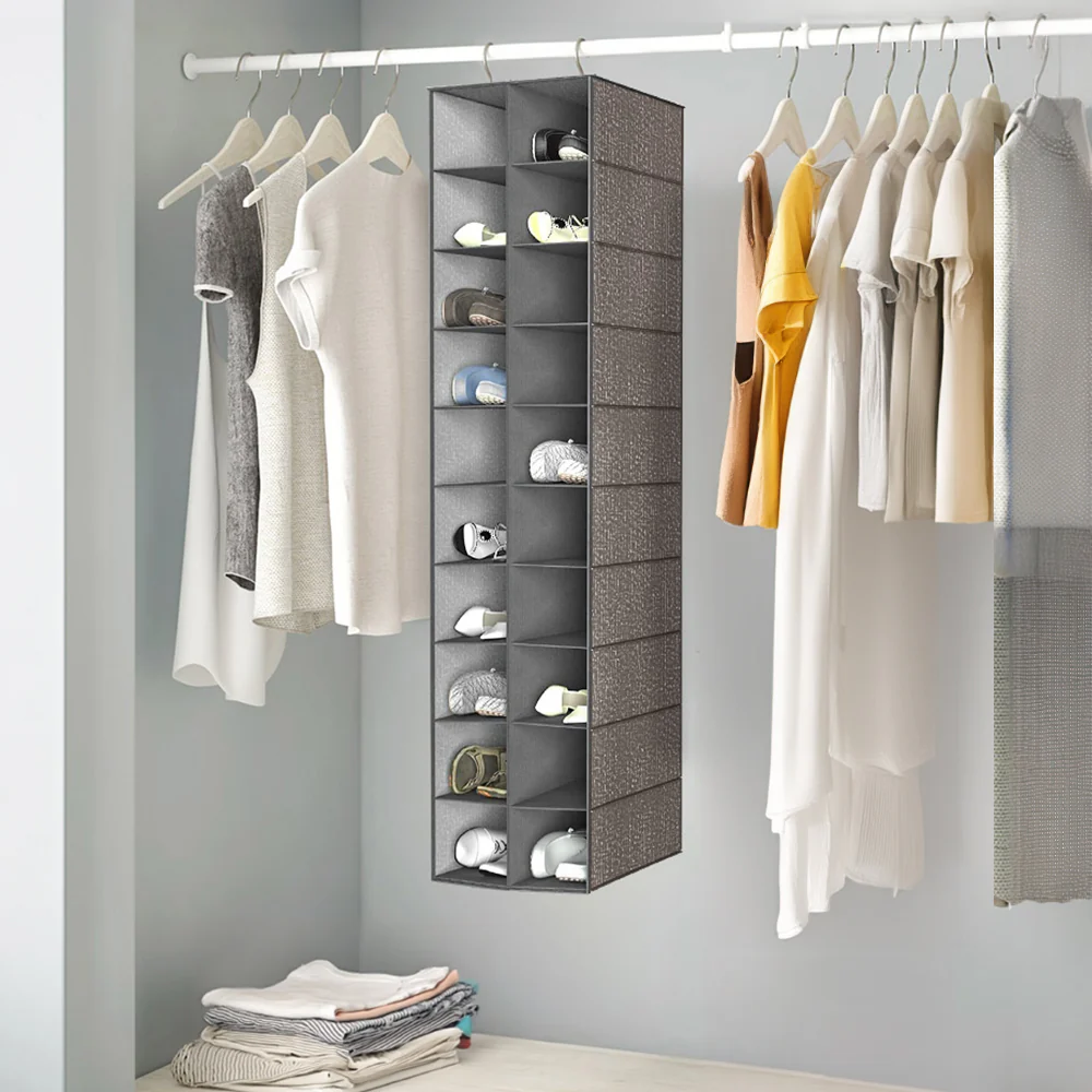 Lifeideas 20 Compartments Non-Woven Hanging Organizer for Shoes