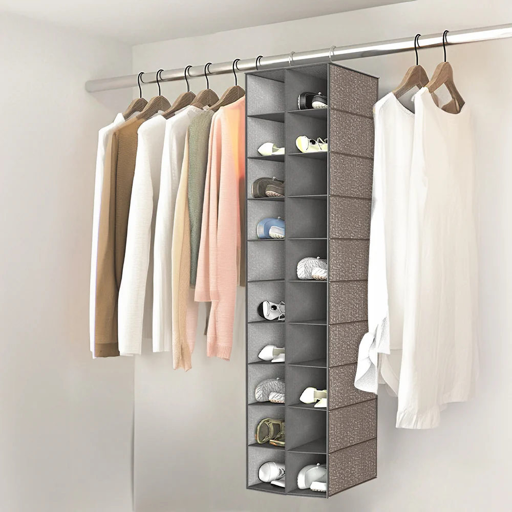 Lifeideas 20 Compartments Non-Woven Hanging Organizer for Shoes - Image 2