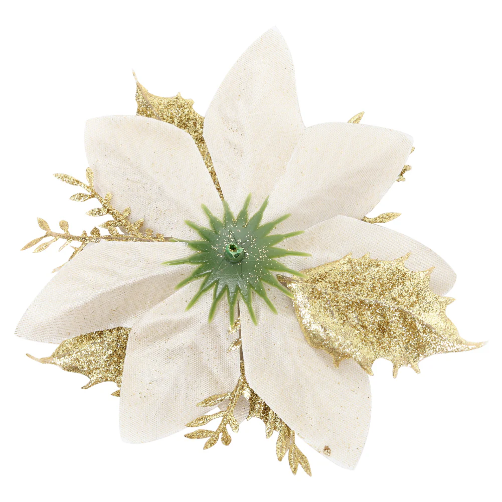 Lifeideas 24-Piece Artificial Poinsettia Christmas Tree Flowers Festive Xmas Ornaments - Image 3