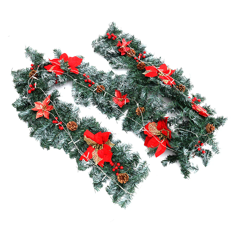Lifeideas 270cm Artificial Spruce Garland with 50 Warm White LED Lights - Image 6