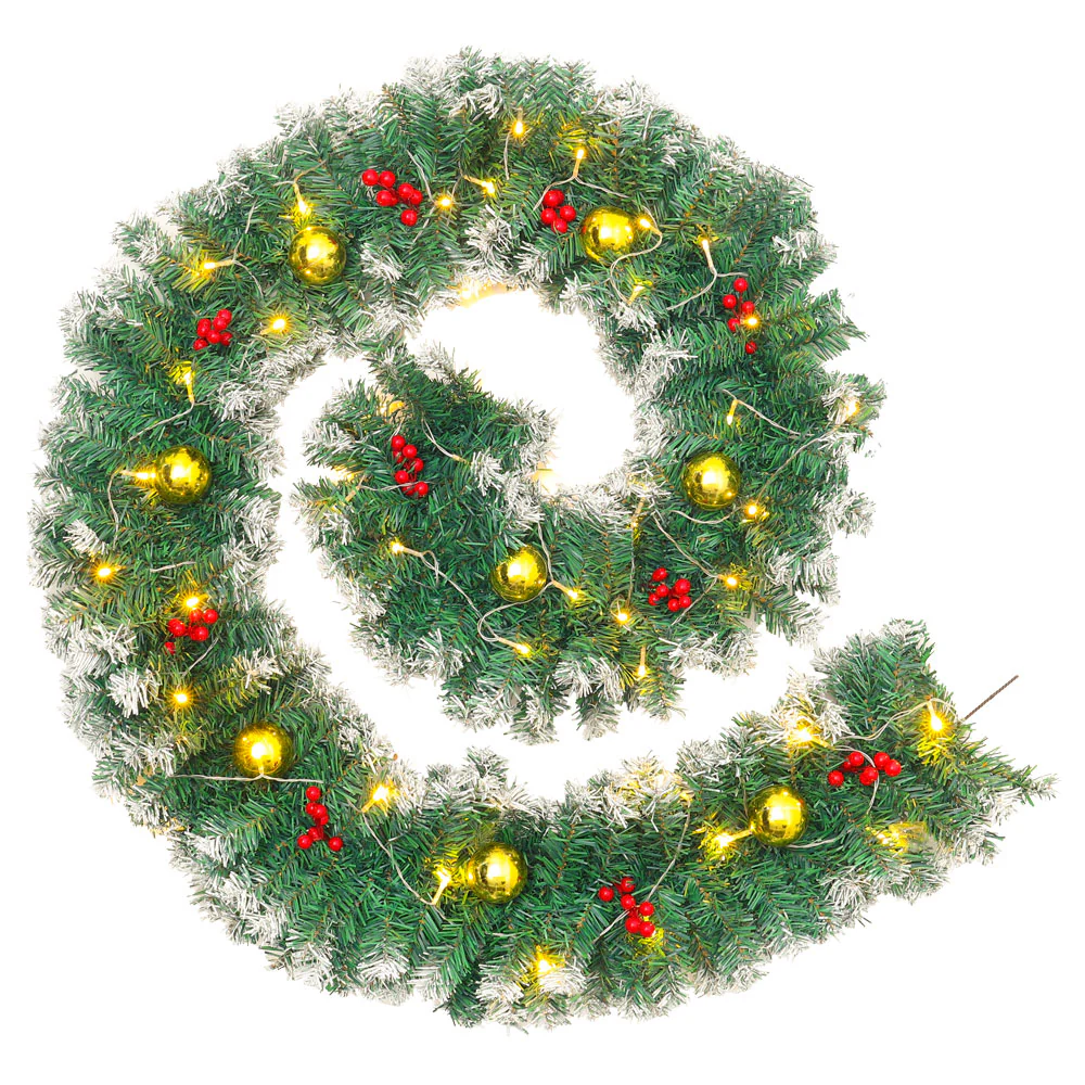 Lifeideas 270cm Pre-Lit Christmas Garland - Image 3