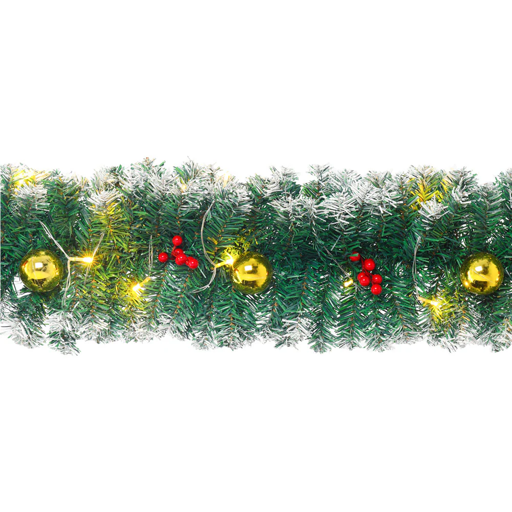 Lifeideas 270cm Pre-Lit Christmas Garland - Image 5