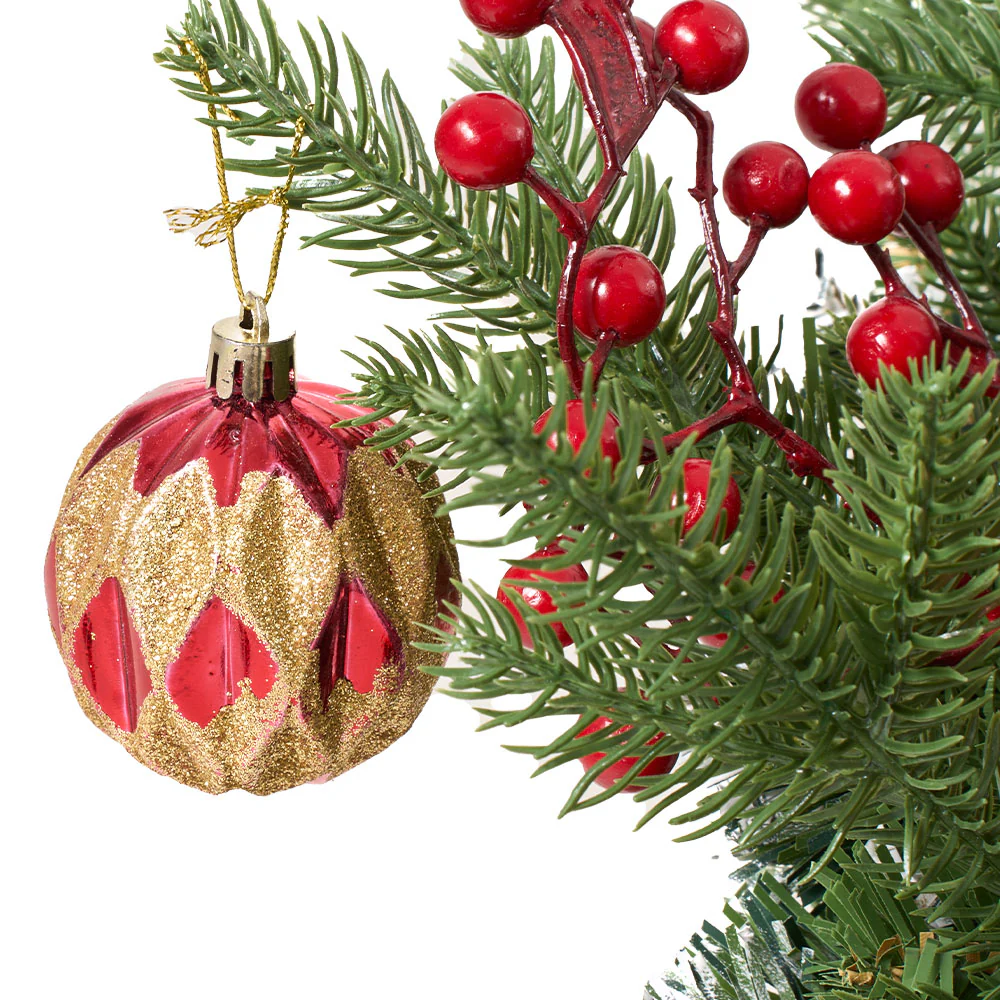 Lifeideas 2pcs Artificial Christmas Planter Bushes Decorations - Image 3