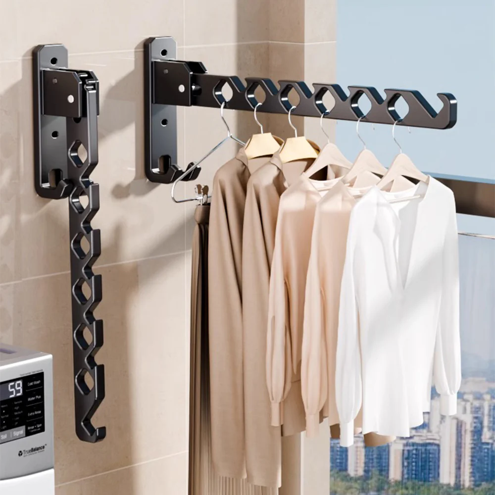 Lifeideas 2Pcs Wall Mounted Coat Drying Hanger