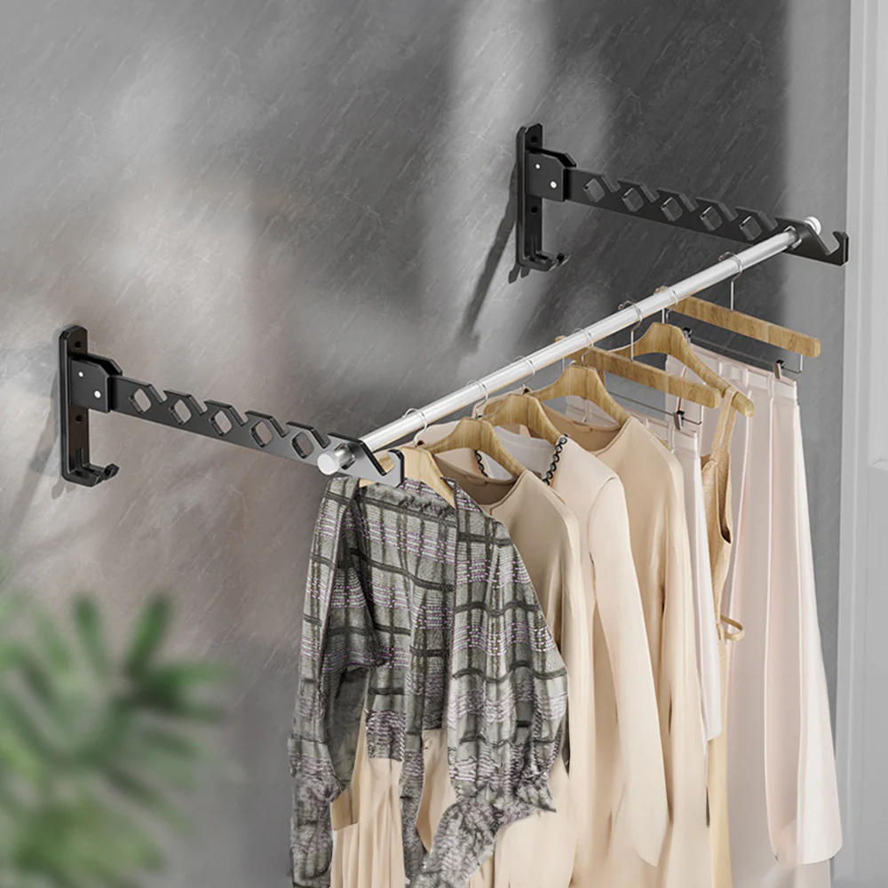 Lifeideas 2Pcs Wall Mounted Coat Drying Hanger - Image 2