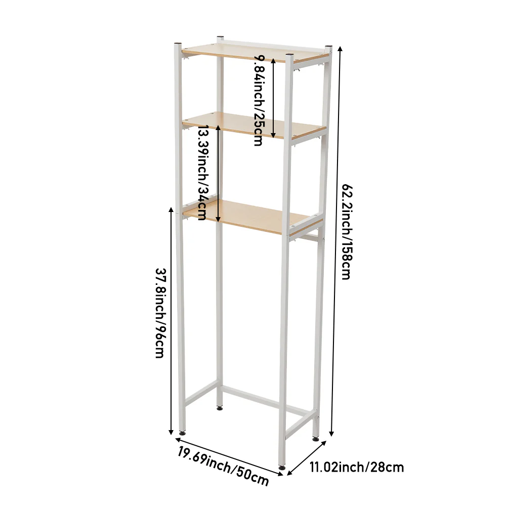 Lifeideas 3-Tier Bathroom Storage Shelf Over Toilet - Image 8