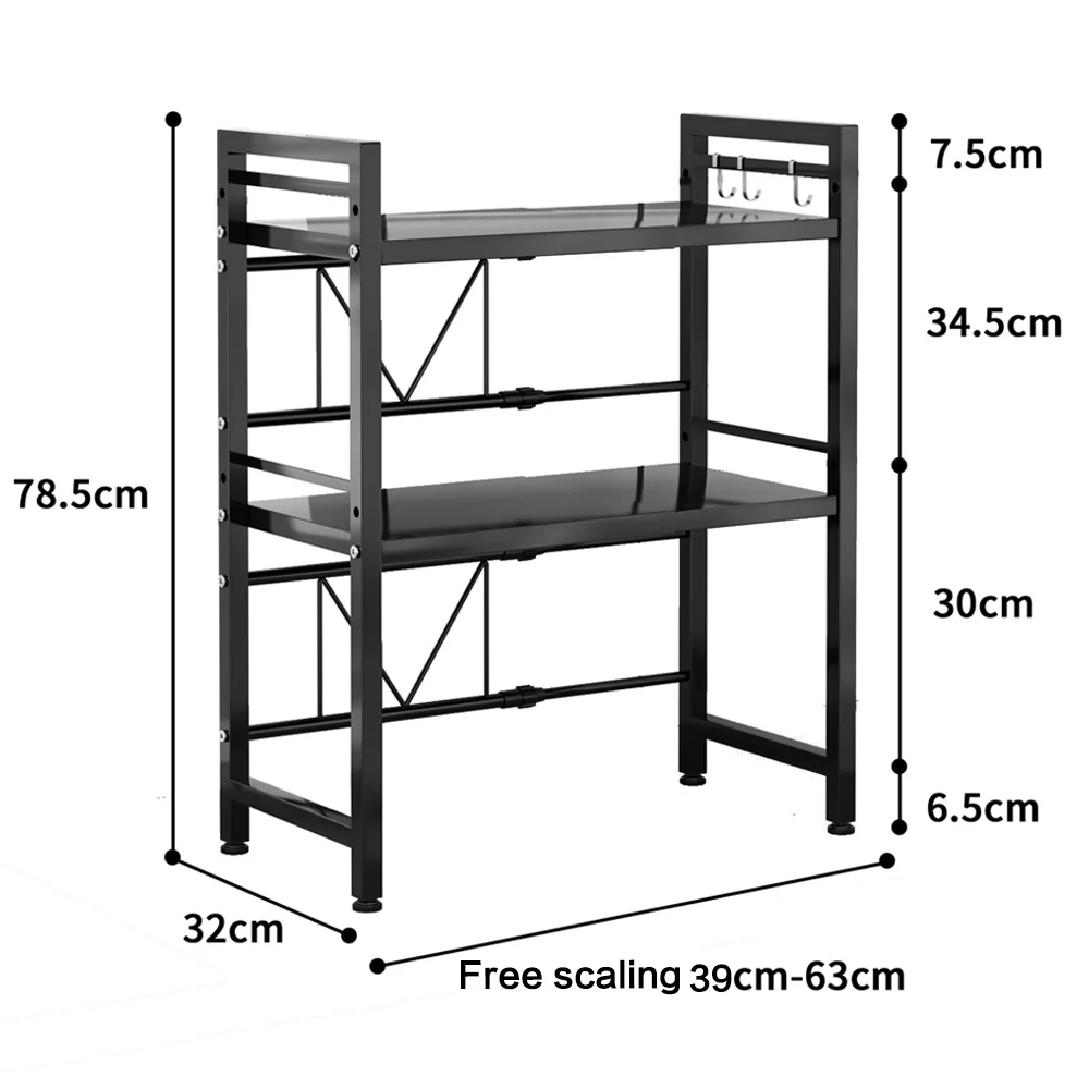 Lifeideas 3-Tier Expandable Microwave Oven Rack - Image 5