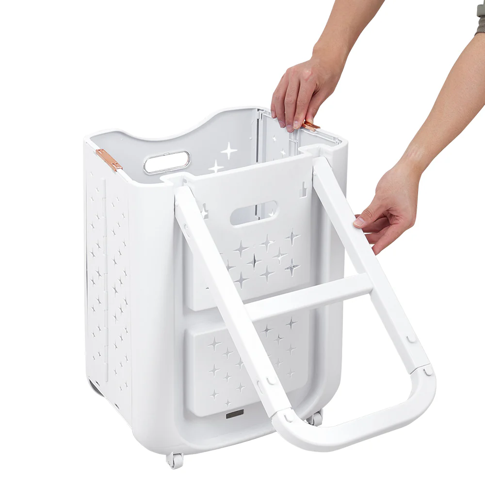 Lifeideas 3-Tier Foldable Laundry Baskets with Casters - Image 6