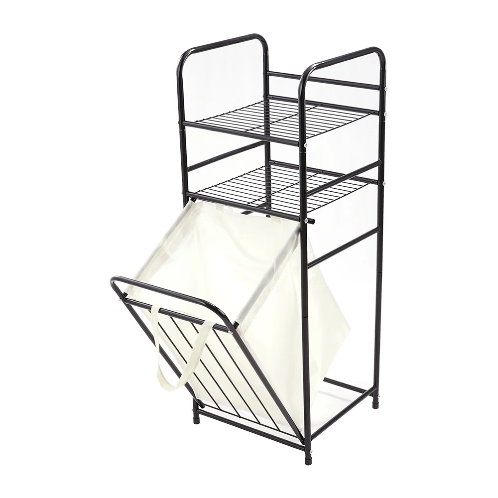 Lifeideas 3-Tier Tilt Out Laundry Hamper Shelf Bathroom Storage Organizer Rack - Image 3
