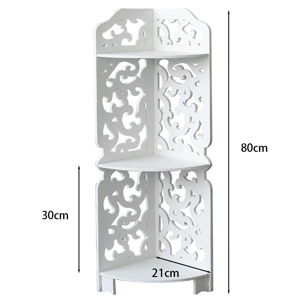 Lifeideas 3 Tiers Corner Storage Rack Cabinet Shelf Storage - Image 3