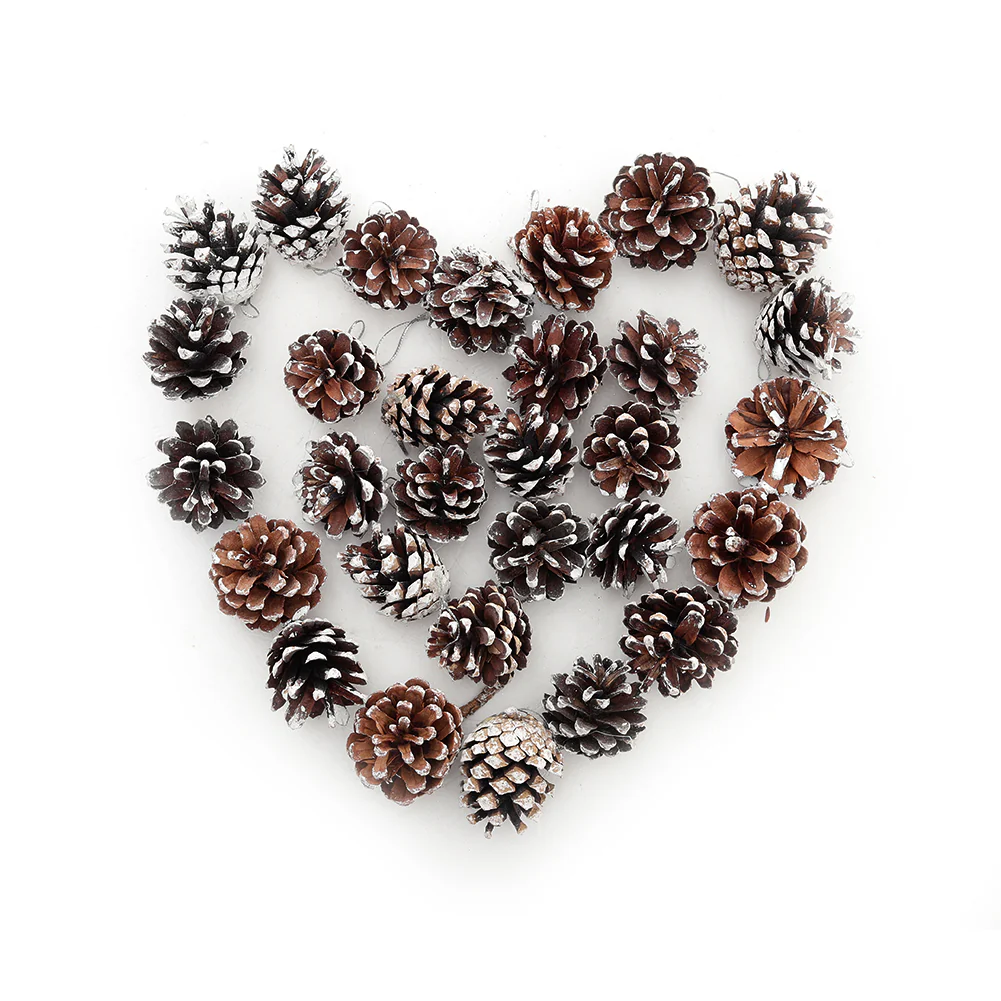 Lifeideas 30-Piece Pine Cone Christmas Tree Hanging Ornament Set - Image 4