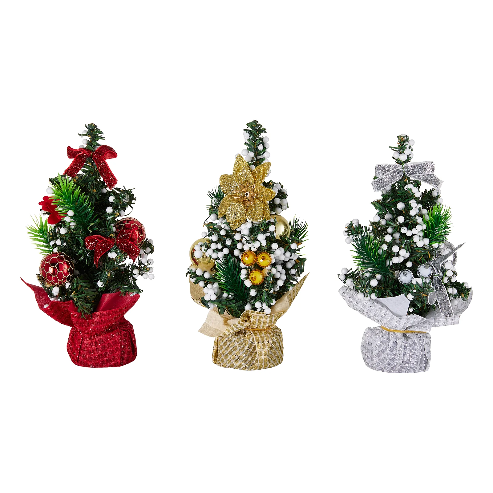 Lifeideas 3PCS Mini Tabletop Christmas Trees - Image 3