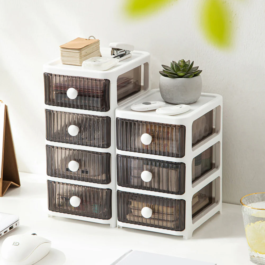 Lifeideas 4 Drawer Transparent Desktop Organizer - Image 2