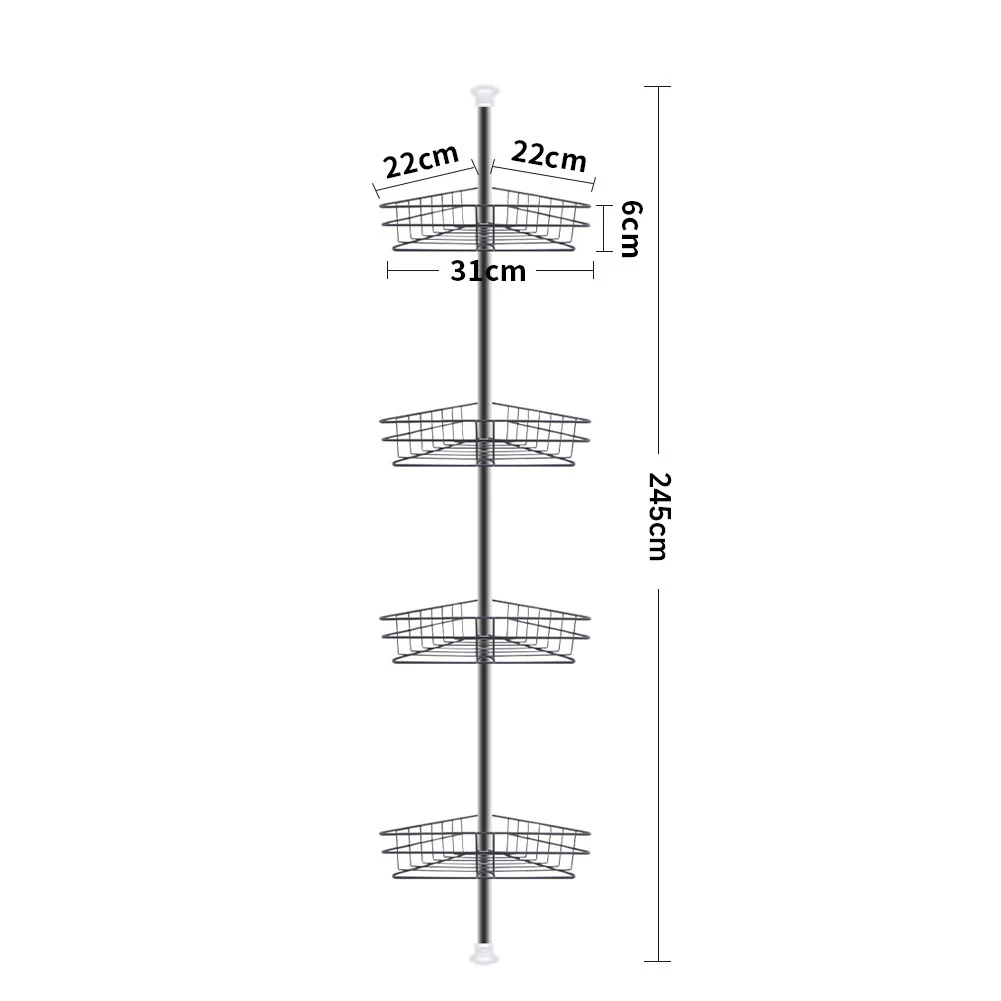 Lifeideas 4-Tier Corner Shower Shelf Rack - Image 5