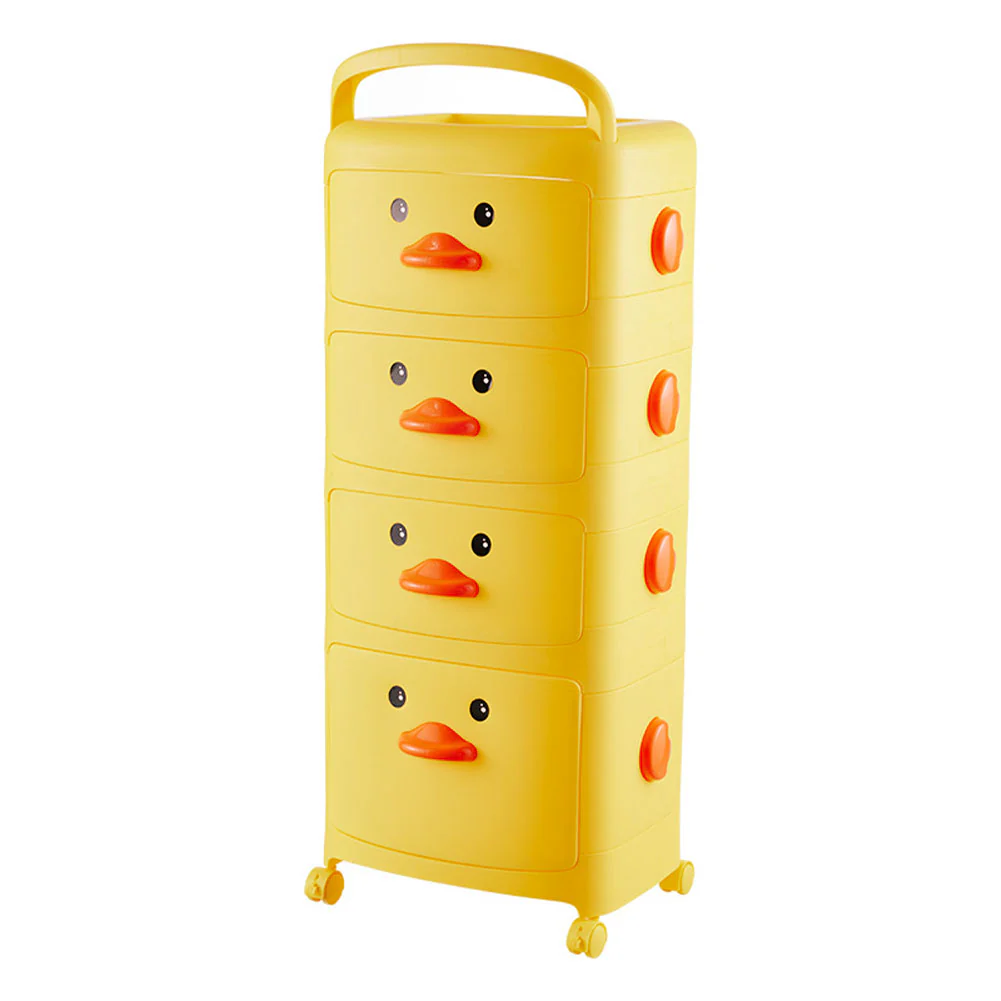Lifeideas 4-Tier Cute Yellow Duck Storage Cart With Wheels - Image 2