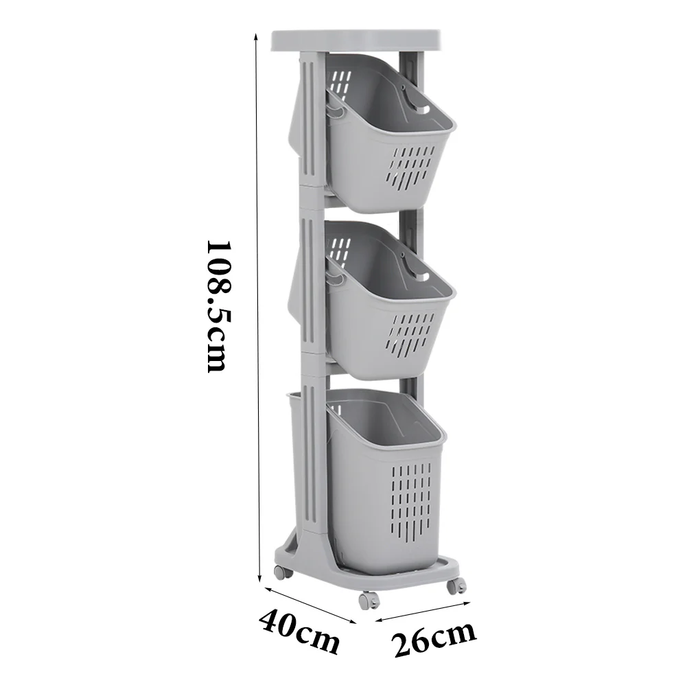 Lifeideas 4-Tier Laundry Storage with Wheels - Image 7