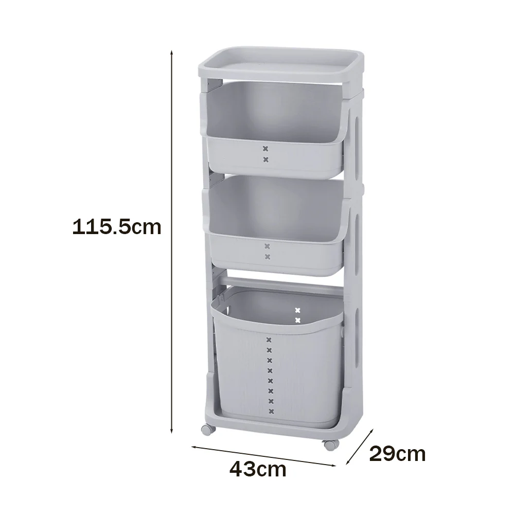 Lifeideas 4-Tier Laundry Storage  with Wheels - Image 11