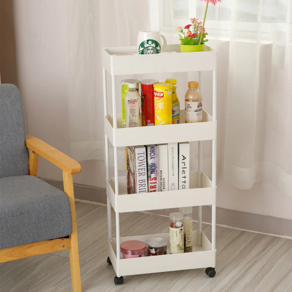 Lifeideas 4-Tier Storage Rack With Casters - Image 2