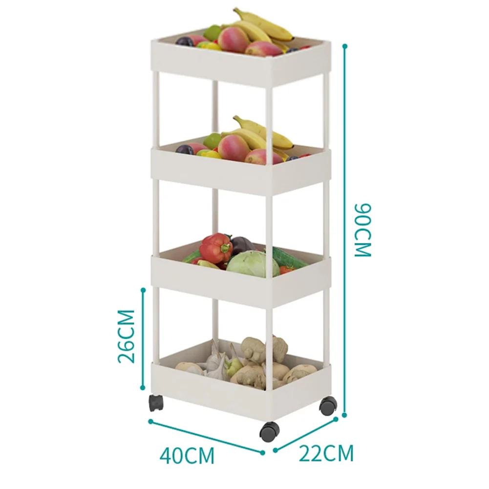 Lifeideas 4-Tier Storage Rack With Casters - Image 4