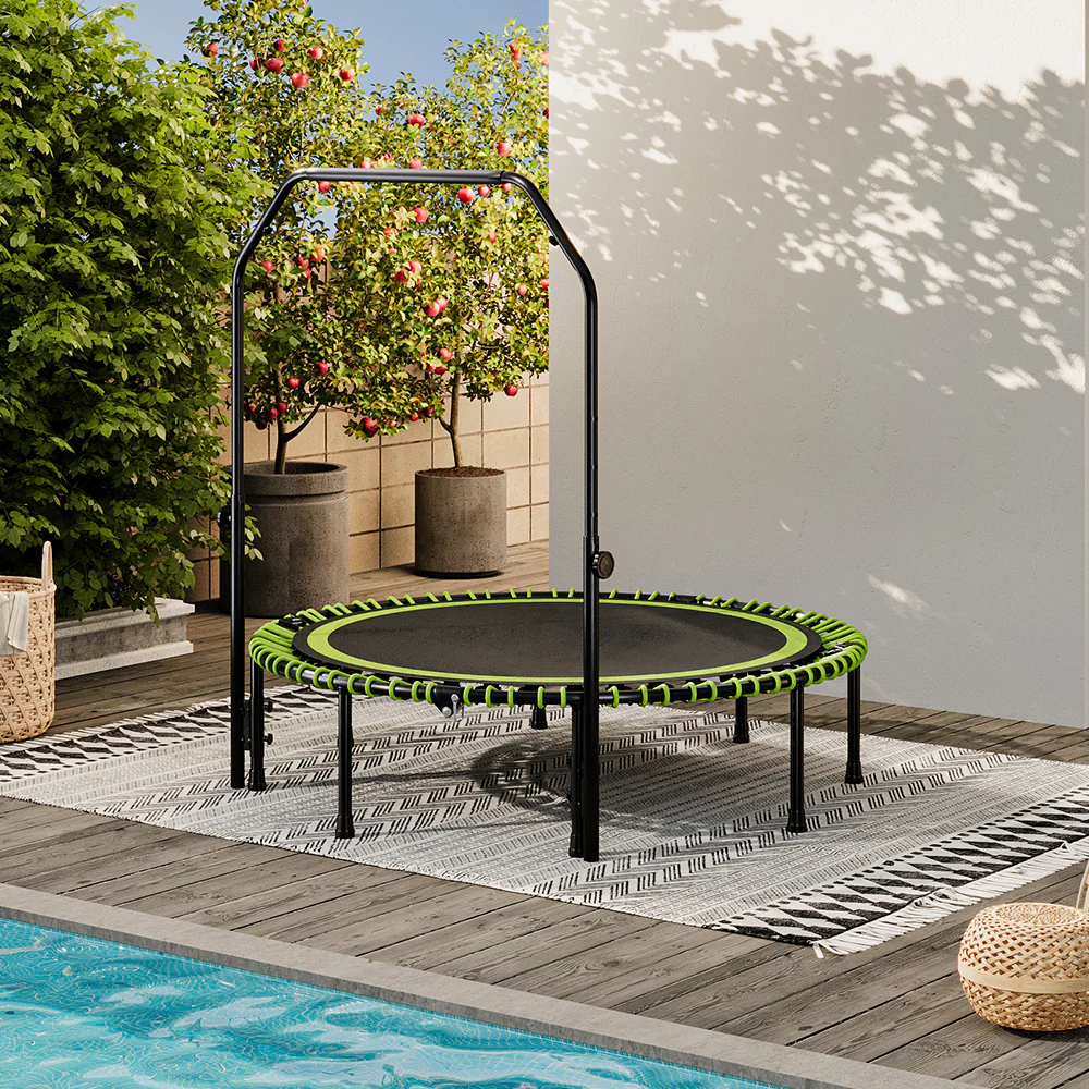 Lifeideas 48in Bungee Cords Foldable Round Trampoline with Adjustable U-Handle Bar - Image 9