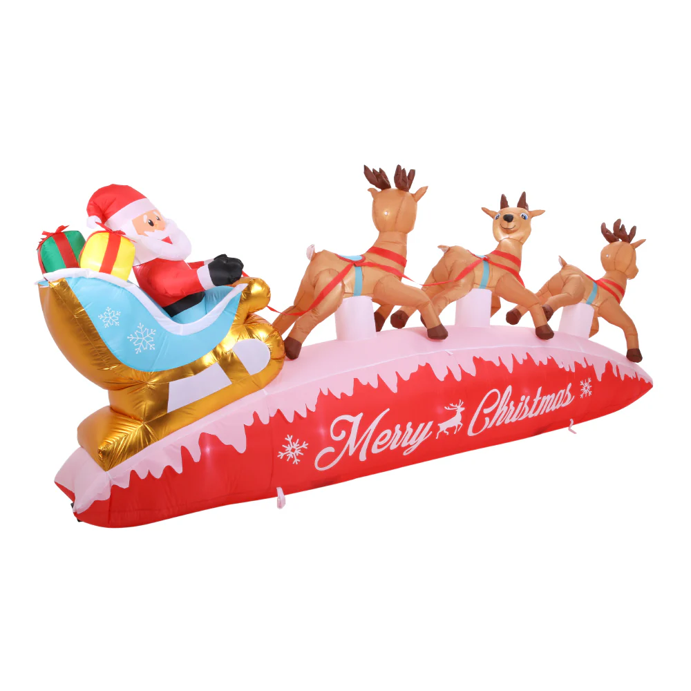 Lifeideas 4M Inflatable Santa and Rudolf Decoration - Image 2
