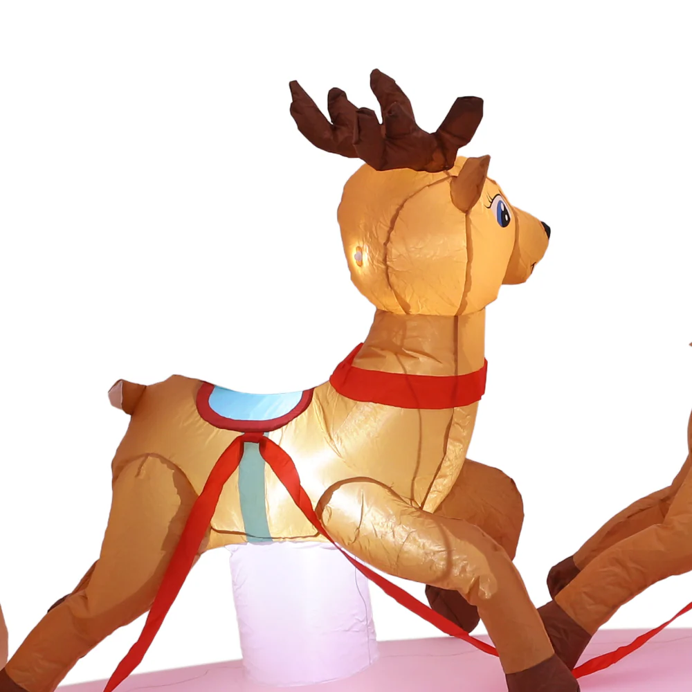 Lifeideas 4M Inflatable Santa and Rudolf Decoration - Image 4
