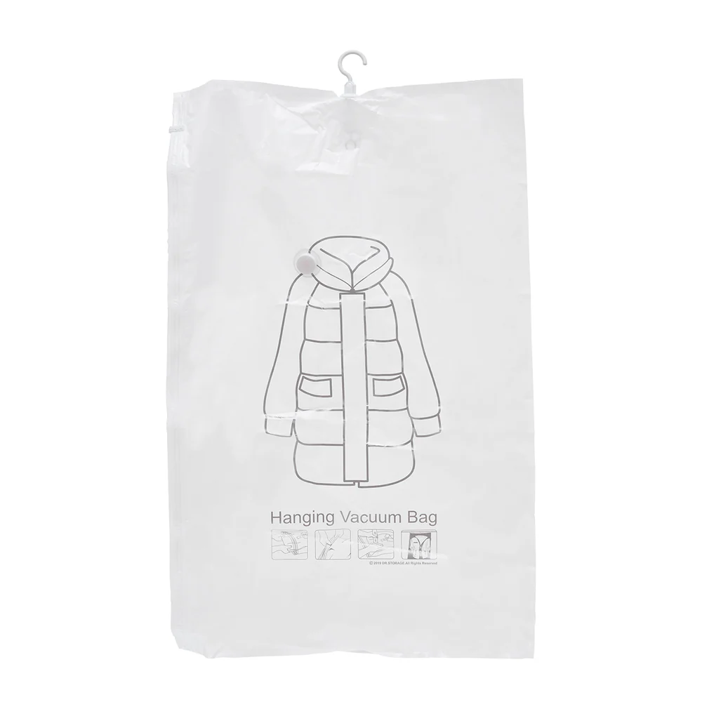 Lifeideas 5 Pack Hanging Vacuum Compression Storage Bags - Image 3