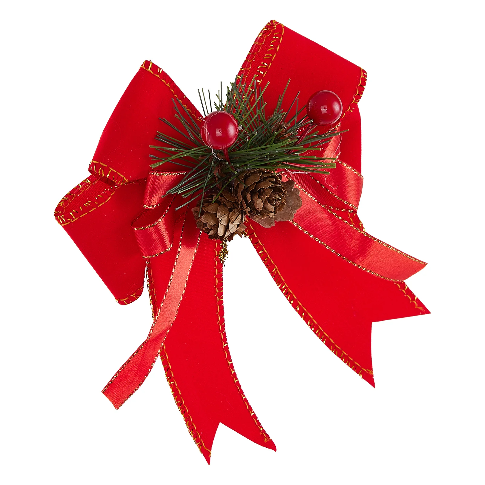 Lifeideas 6-Pack Decorative Bows with Pine Cones - Image 2