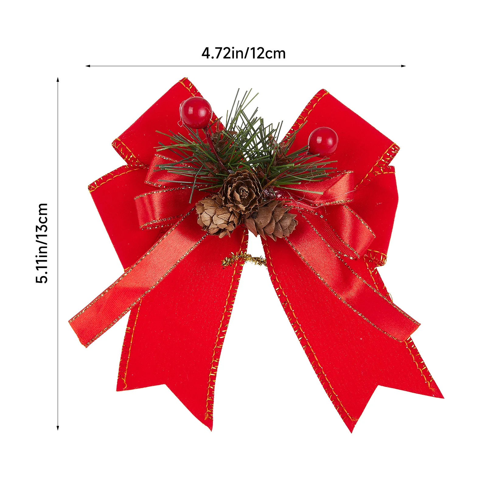 Lifeideas 6-Pack Decorative Bows with Pine Cones - Image 5