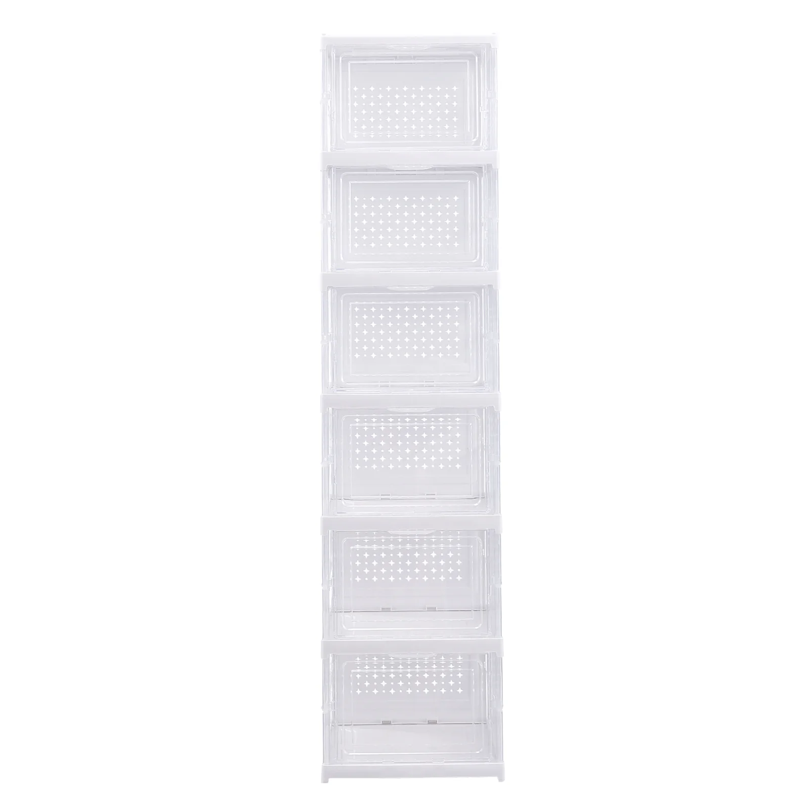 Lifeideas 6-Tier Transparent Foldable Shoe Storage Box - Image 3