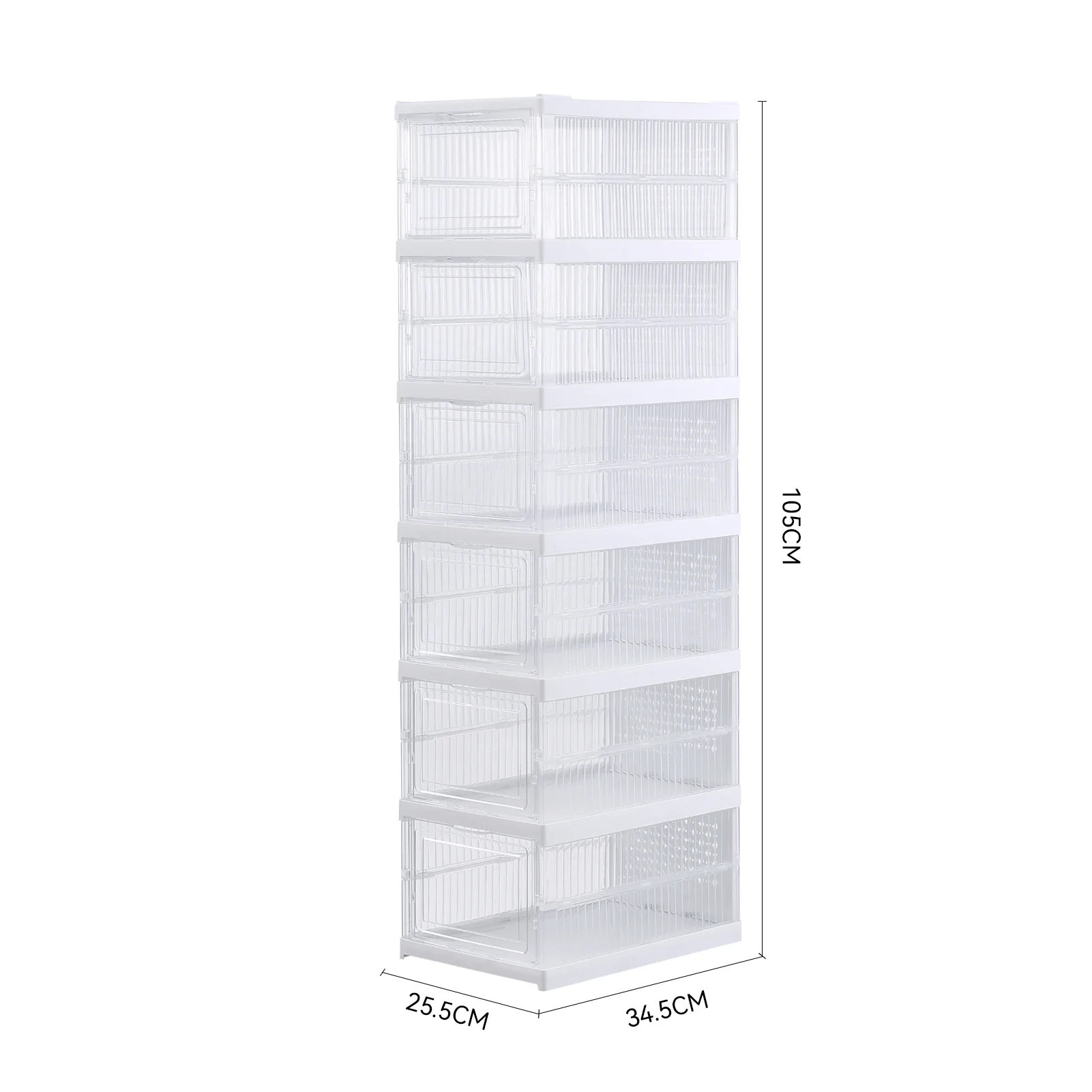 Lifeideas 6-Tier Transparent Foldable Shoe Storage Box - Image 8