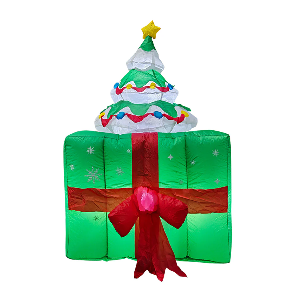 Lifeideas 6ft Christmas Inflatable Liftable Santa Claus with Gift Box Decorations - Image 3