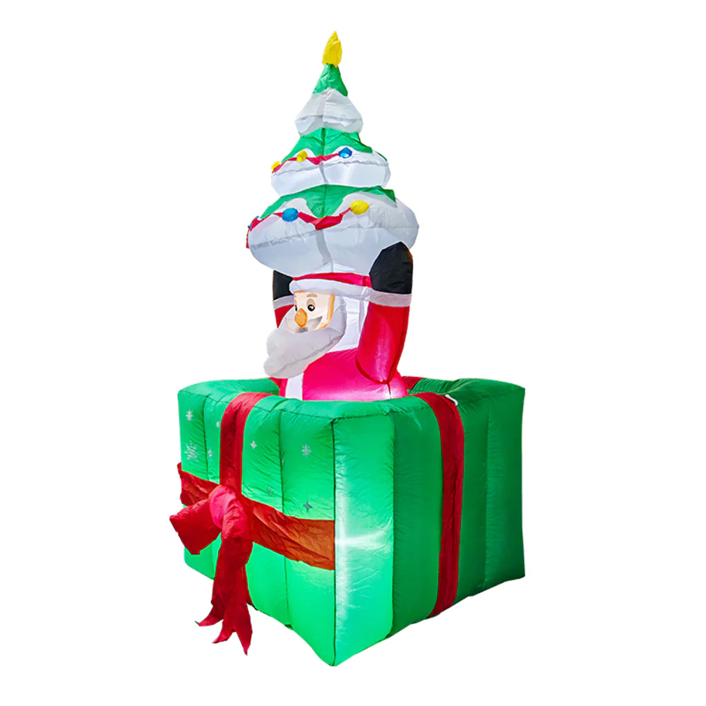 Lifeideas 6ft Christmas Inflatable Liftable Santa Claus with Gift Box Decorations - Image 4