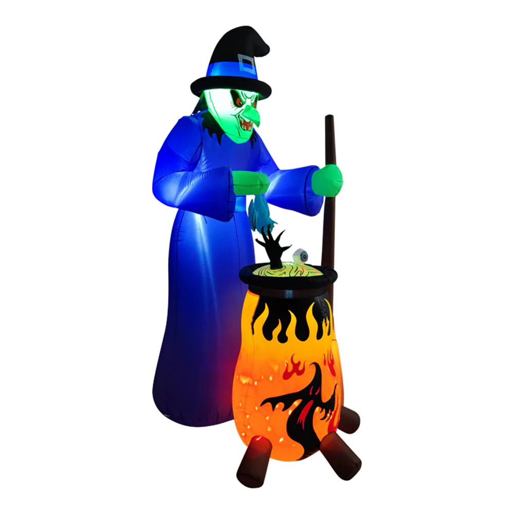 Lifeideas 7ft Halloween Inflatable Witch with Built In LED Lights - Image 5