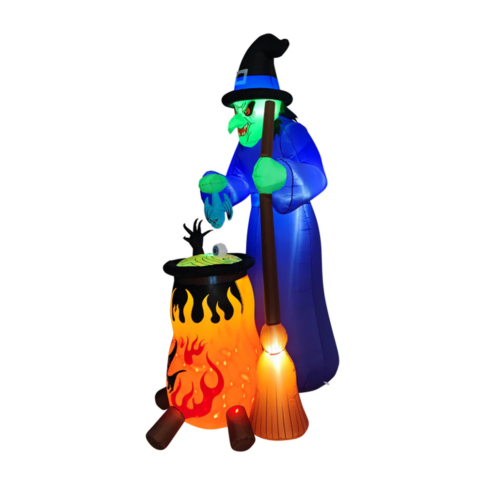 Lifeideas 7ft Halloween Inflatable Witch with Built In LED Lights - Image 6