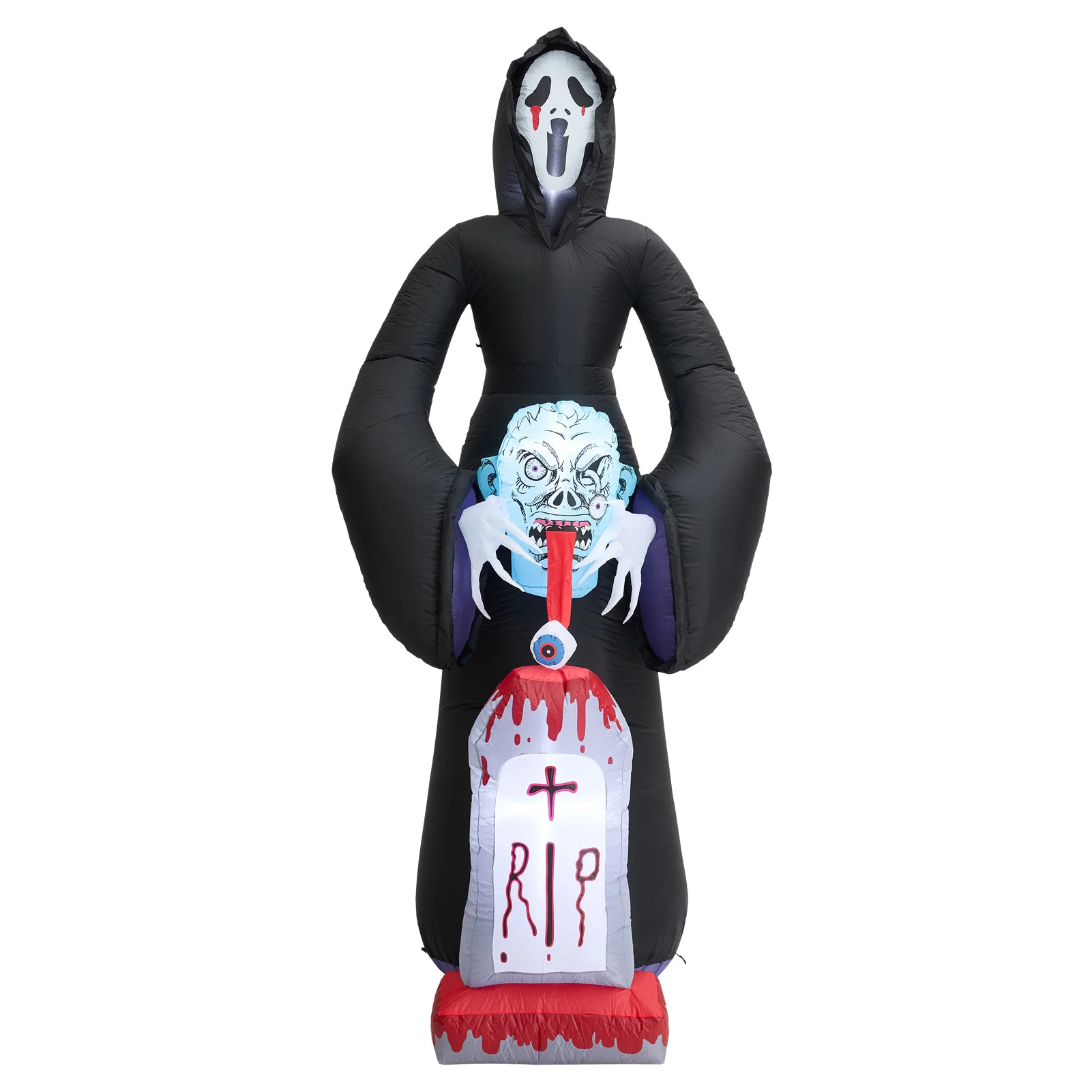Lifeideas 8.9ft Halloween Inflatable Grim Reaper with LED Lights - Image 8