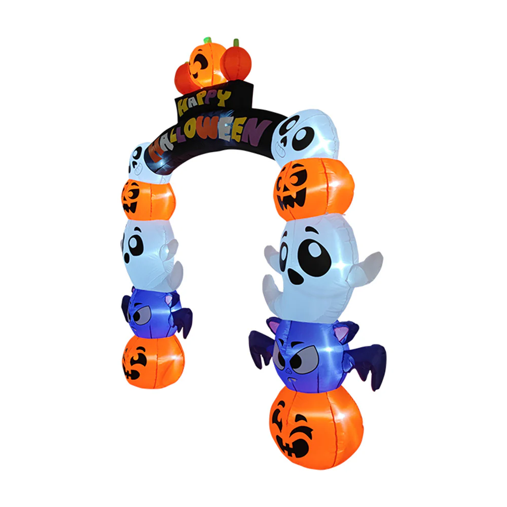 Lifeideas 8ft Halloween Inflatable Pumpkin Archway Decoration With Built-in LED Lights - Image 2