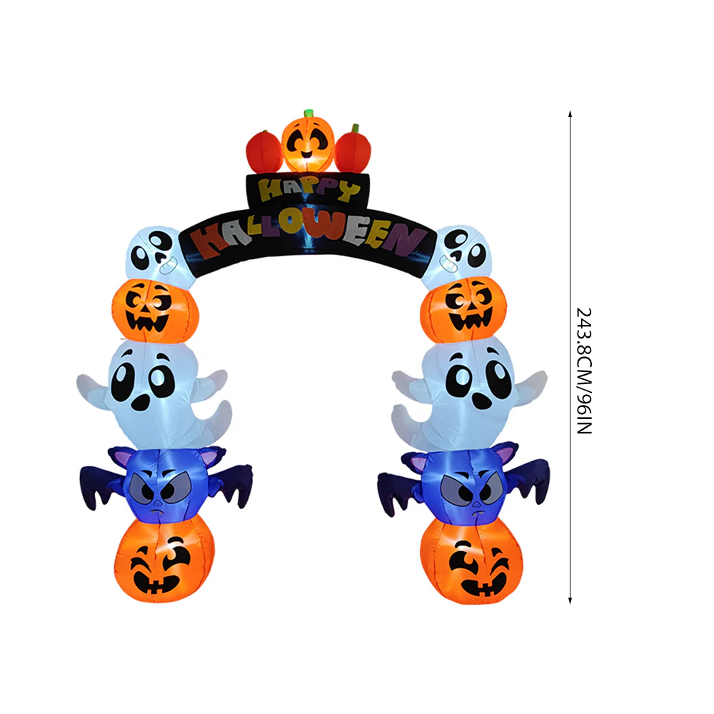 Lifeideas 8ft Halloween Inflatable Pumpkin Archway Decoration With Built-in LED Lights - Image 3