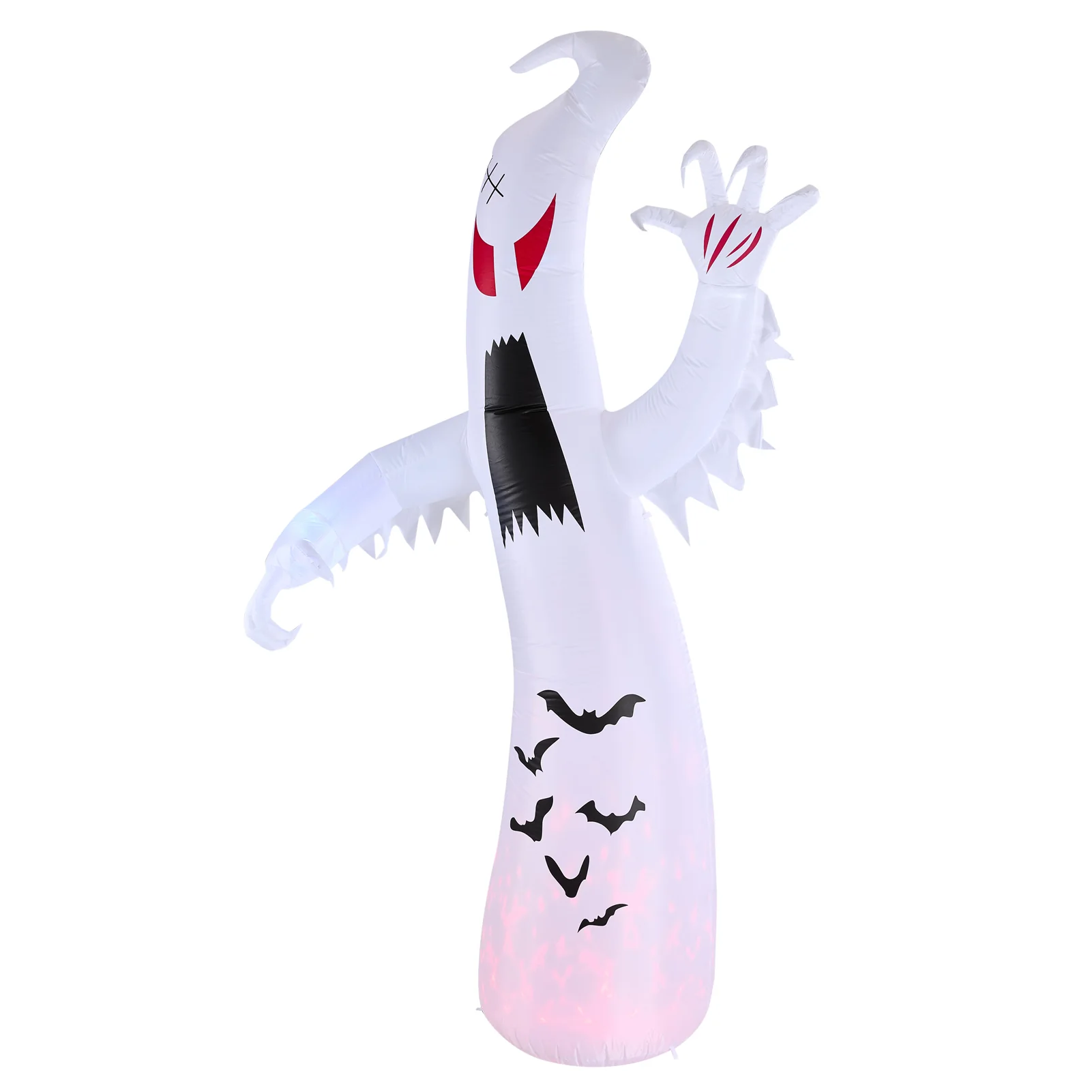 Lifeideas 8ft Halloween Inflatable Spooky Ghost Decoration With Built-in LED Lights - Image 3