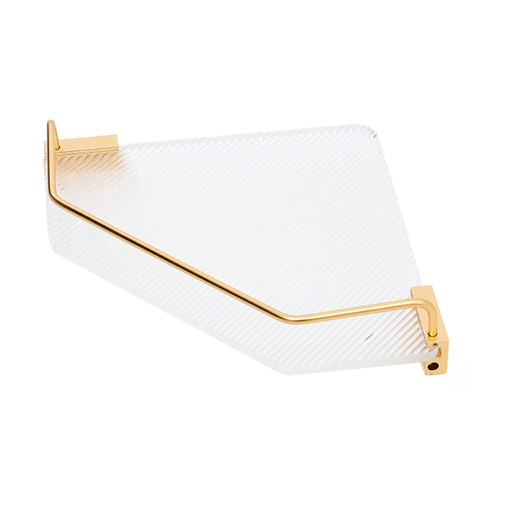 Lifeideas Acrylic Bathroom Corner Shelf Adhesive Shower Organiser - Image 4