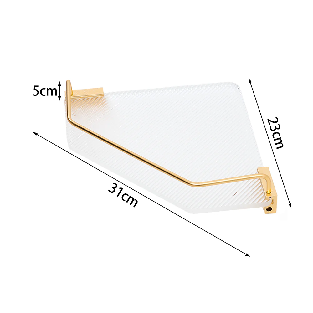 Lifeideas Acrylic Bathroom Corner Shelf Adhesive Shower Organiser - Image 9