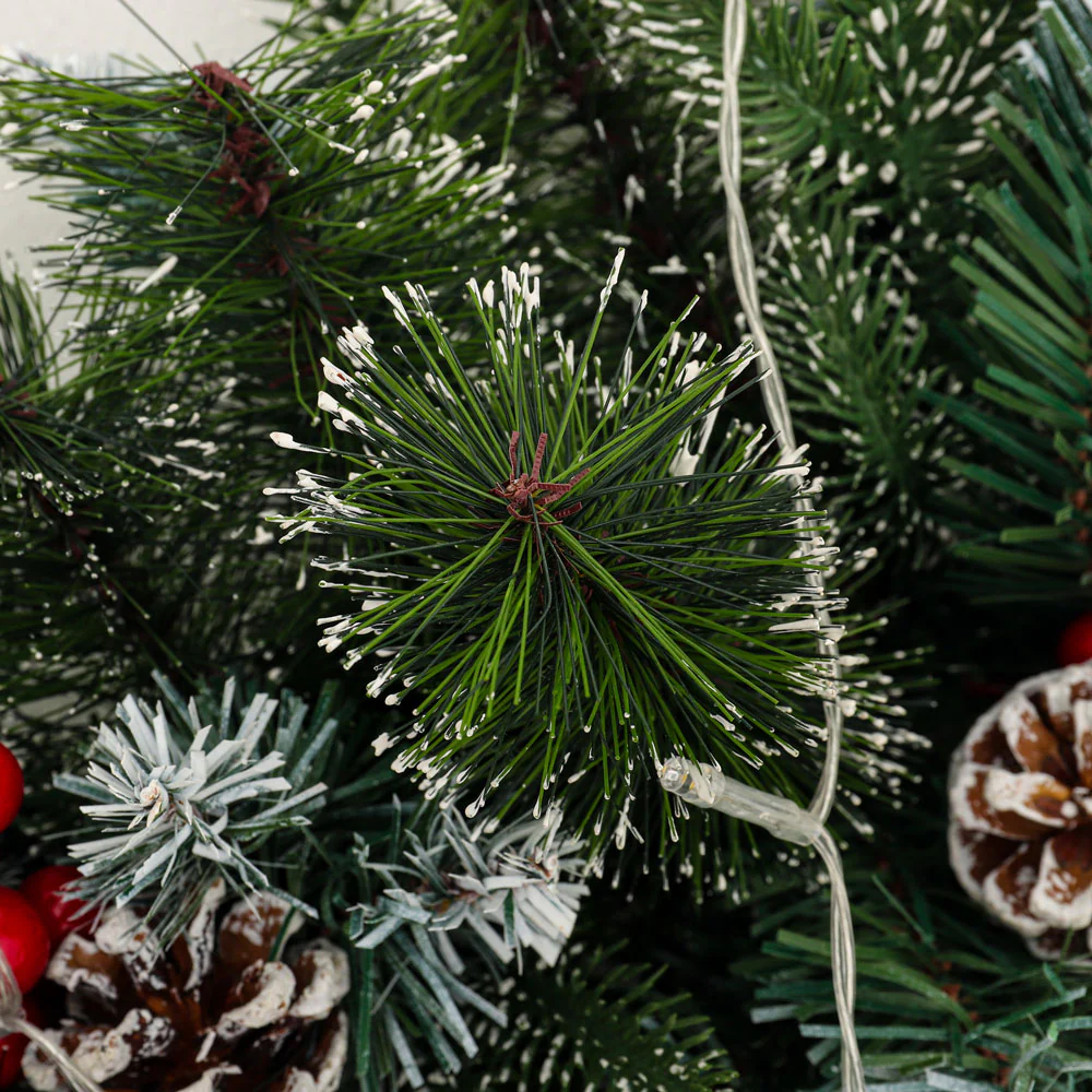 Lifeideas Artificial Christmas Mantel Swag With LED Warm White Lights - Image 4