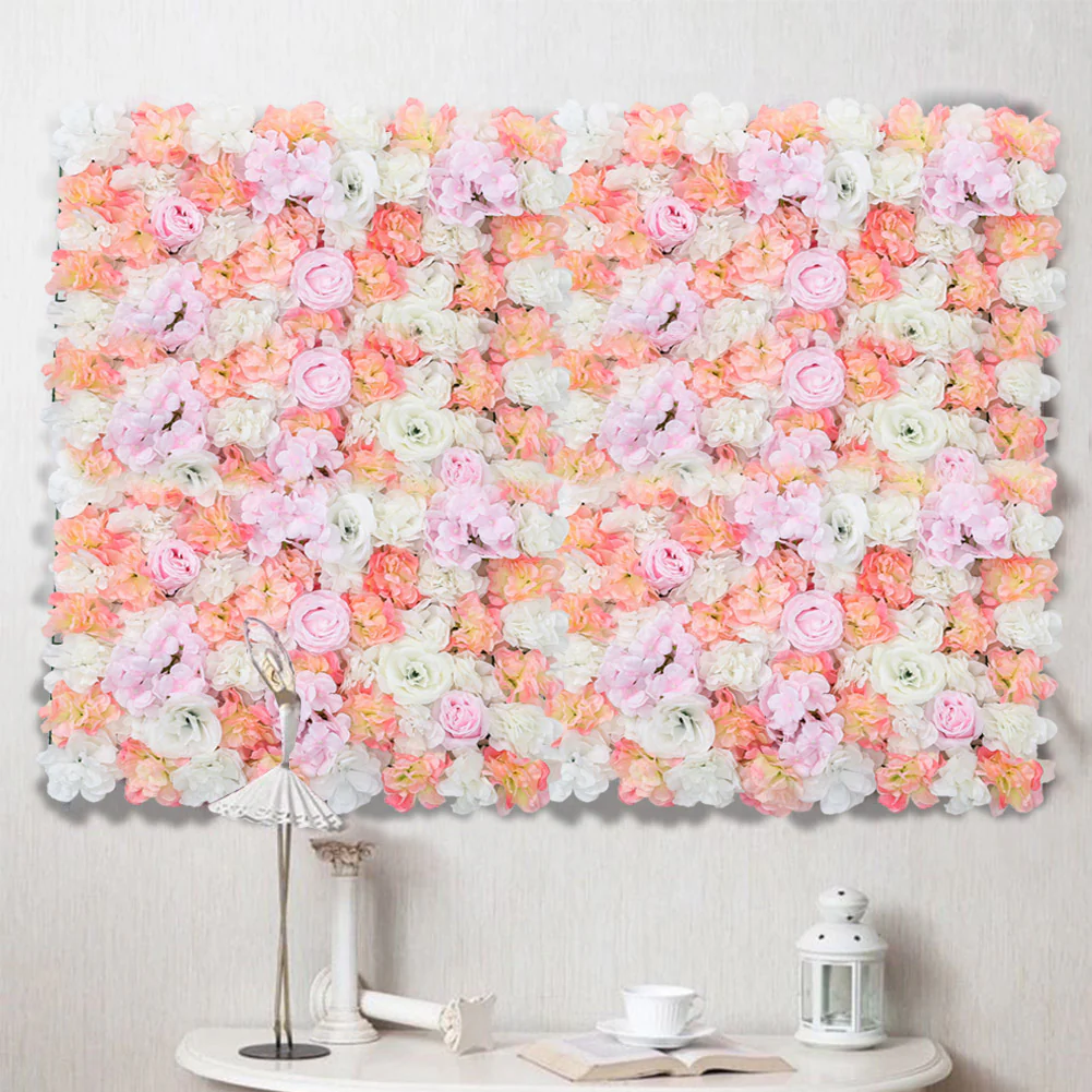 Lifeideas Artificial Rose Floral Wall Panel - Image 2