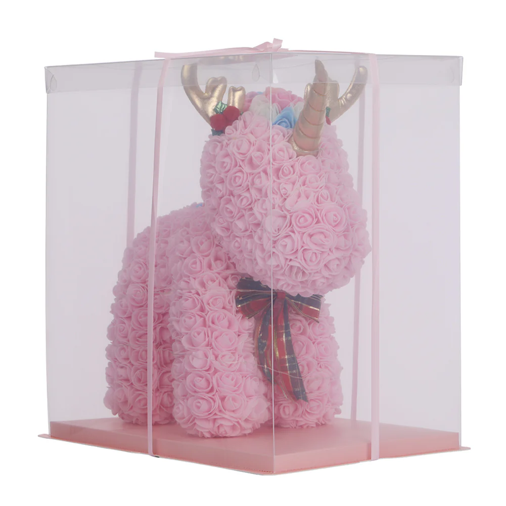 Lifeideas Artificial Rose Foam Unicorn Gift Box - Image 2
